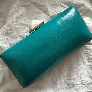 TURQUOISE BANANA REPUBLIC CLUTCH